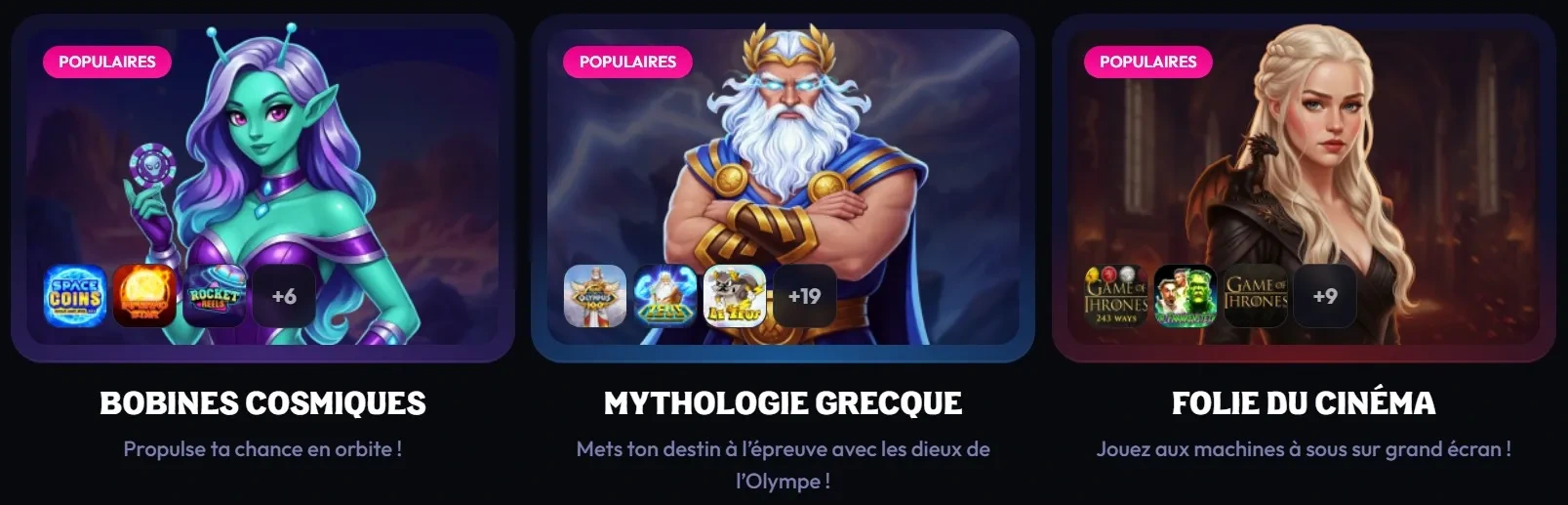 Jeux et paris sur Wildzy Casino